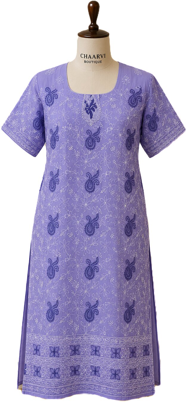 Lakhnavi Embroidery Kurti